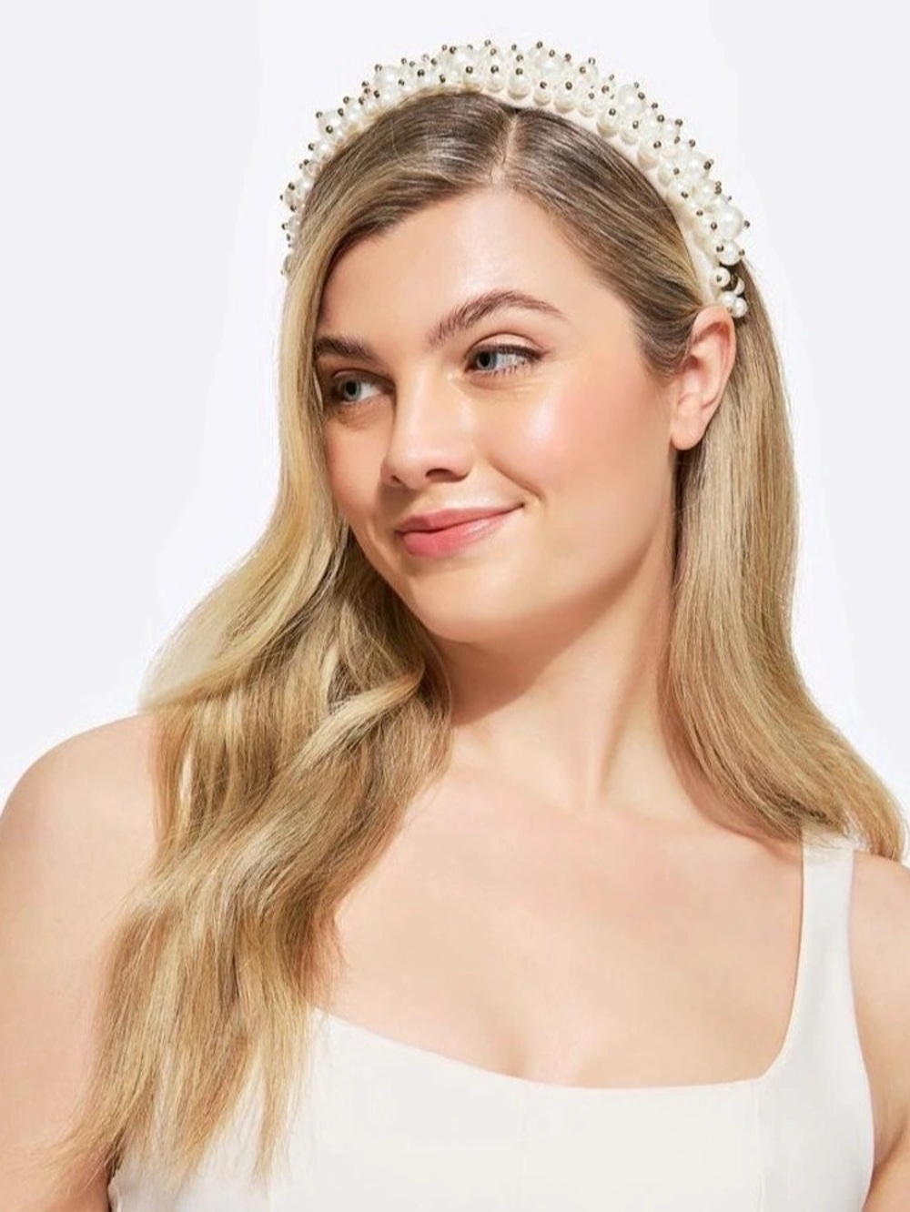Kurt Geiger London Small Eagle Headband White & Gold - Picture 2 of 6